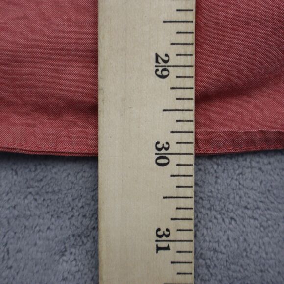 Eddie Bauer Shirt Mens L Red Relaxed Fit Short Sleeve Button Up Casual - Picture 4 of 16